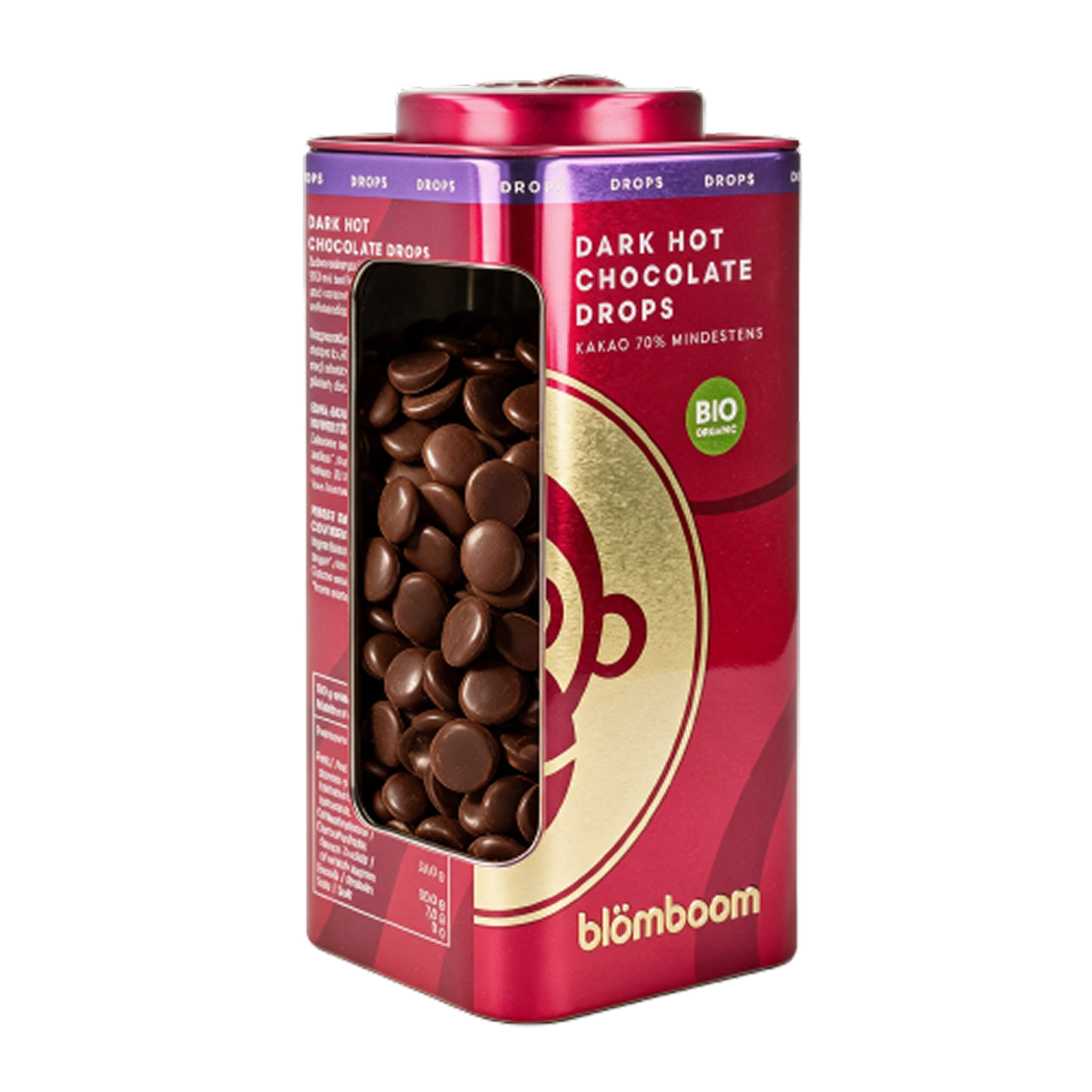 Dose Blömboom Dark Hot Chocolate Drops mit 70&nbsp;% Kakao