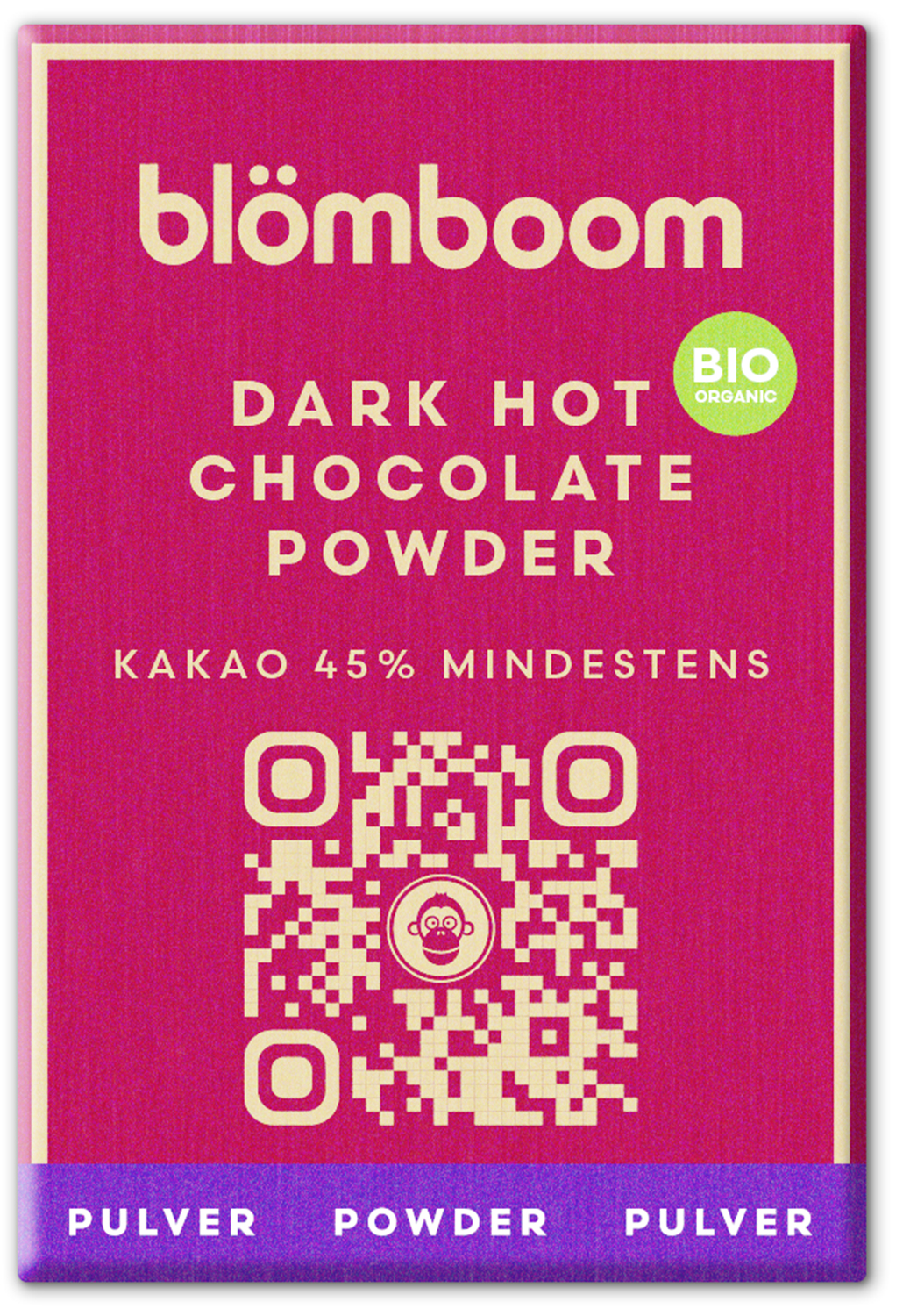 Metalldose + Refillbeutel und Magnet "Dark Hot Chocolate Powder BIO 1kg"