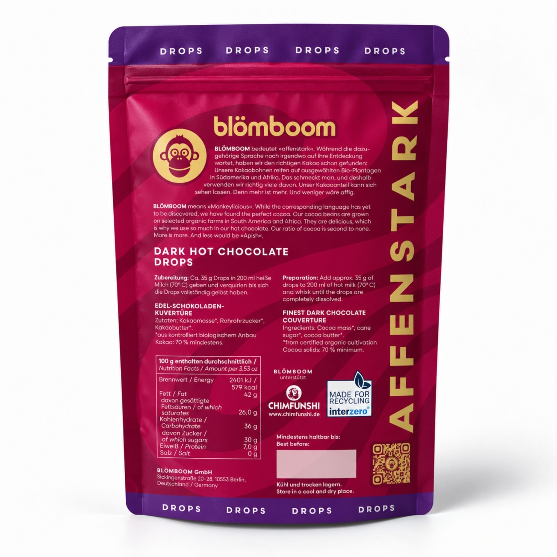 BIO Dark Hot Chocolate Drops