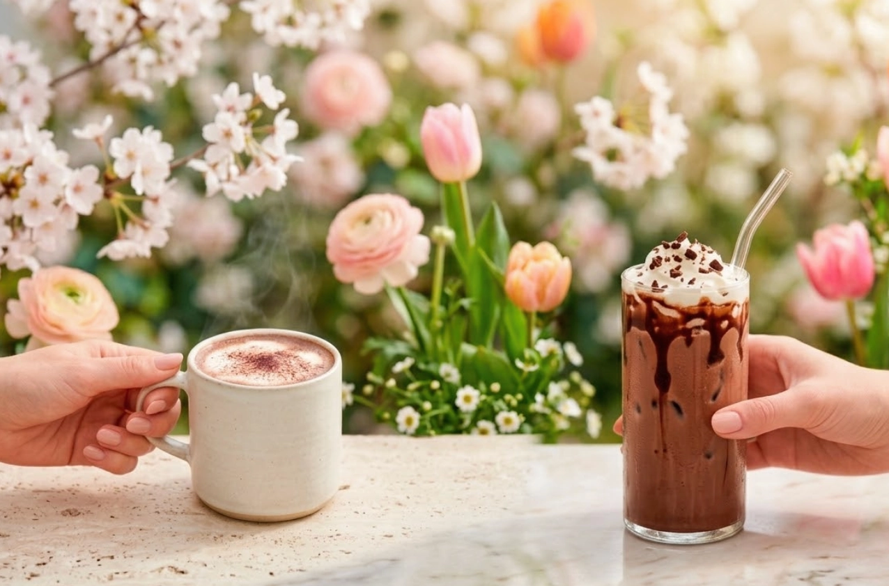 Heisse und halte Trinkschokolade