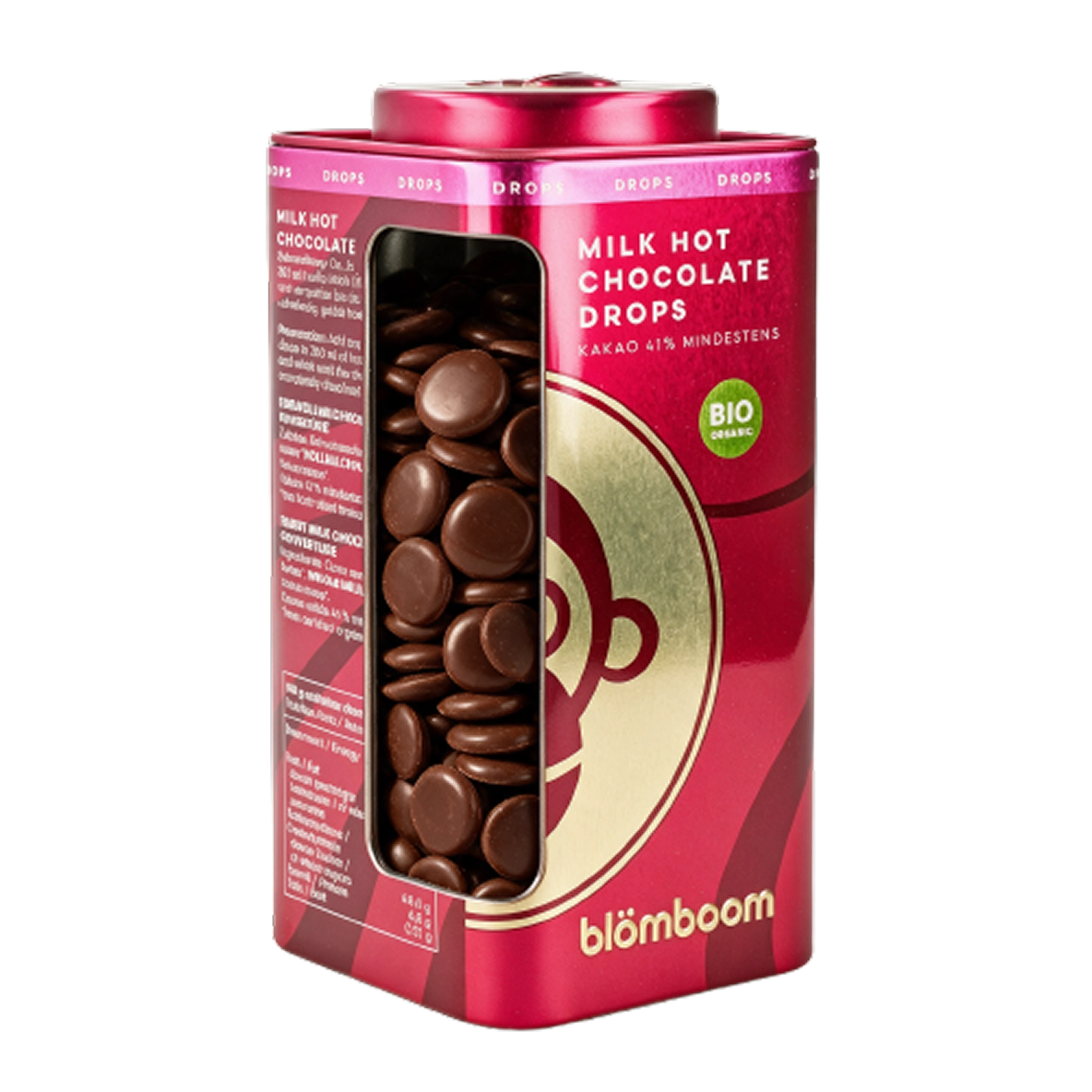 Dose Blömboom Milk Hot Chocolate Drops mit 41&nbsp;% Kakao