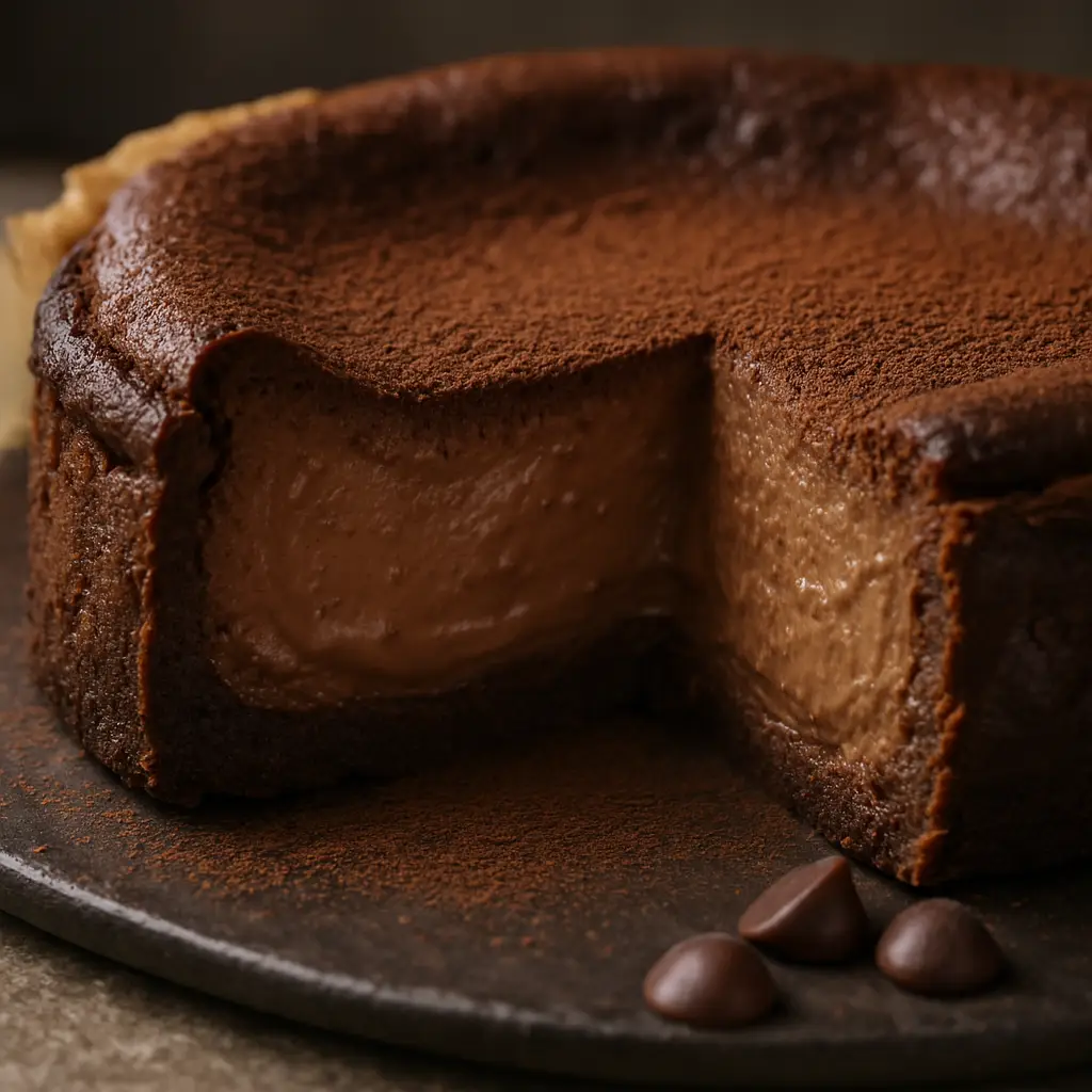 Schokoladenkäsekuchen tief im Geschmack und sehr lecker