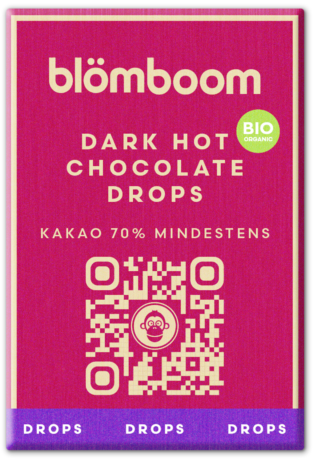 Metalldose + Refillbeutel und Magnet "Dark Hot Chocolate Drops BIO 1kg"