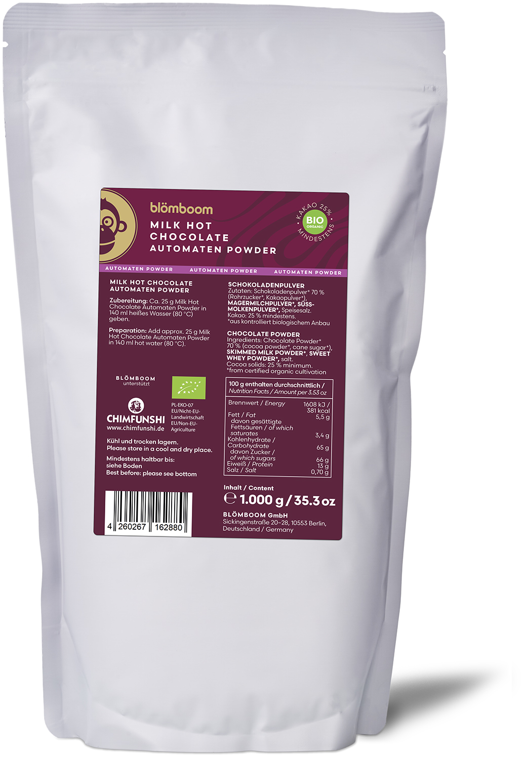 Milk Hot Chocolate Automaten Powder